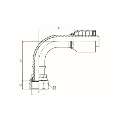 90°美制ORFS內(nèi)螺紋平面 ISO 12151-1 SAE J516 24291-RW